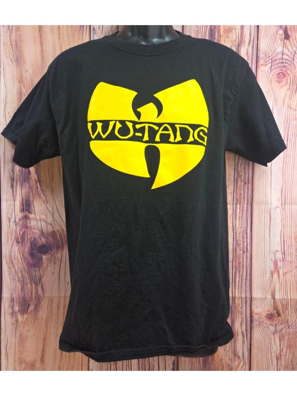 Wu-Tang Clan Mens Black T-Shirt Medium Yellow Logo Graphic